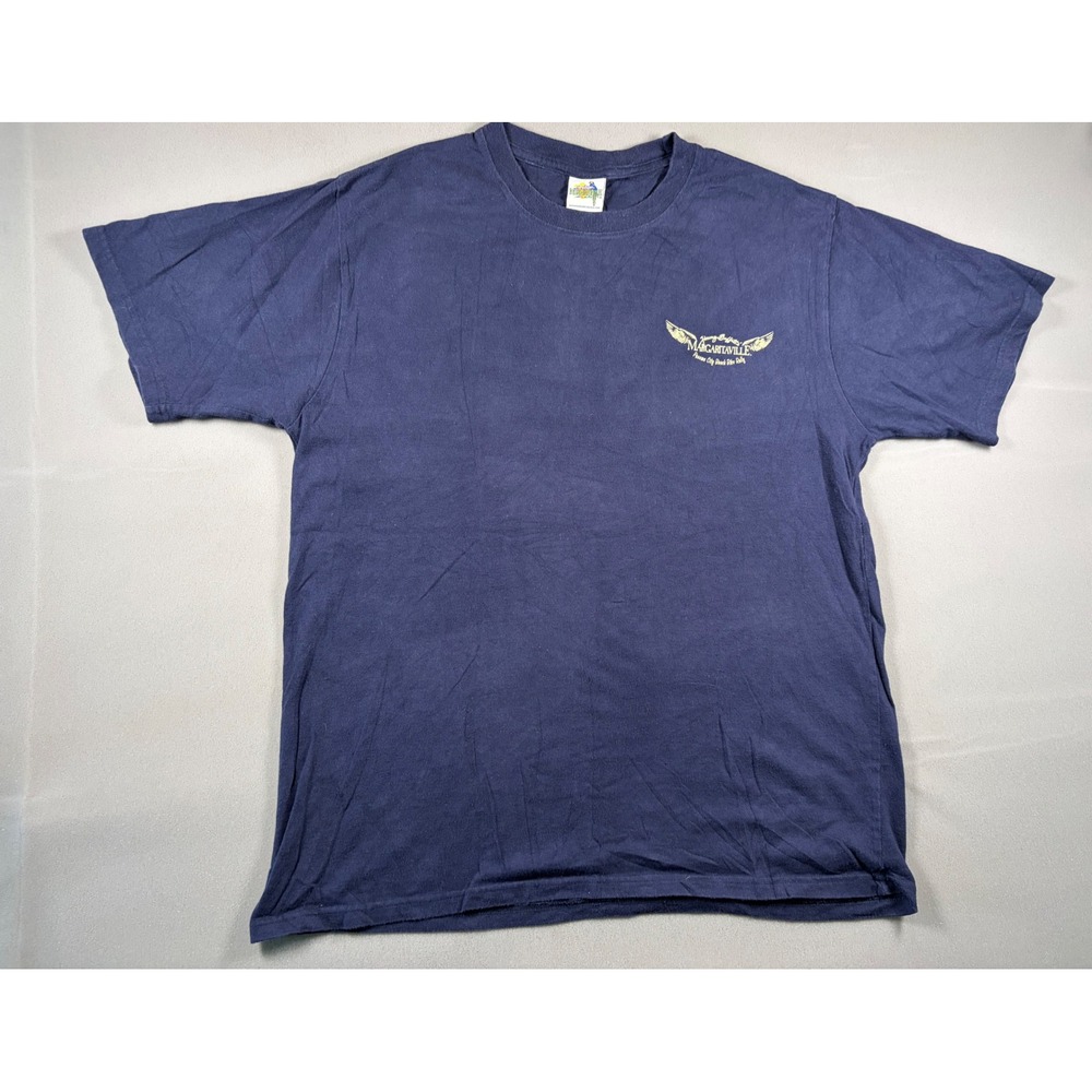 Margaritaville Jimmy Buffett Panama City Beach Bike Rally T-Shirt Mens XL Navy